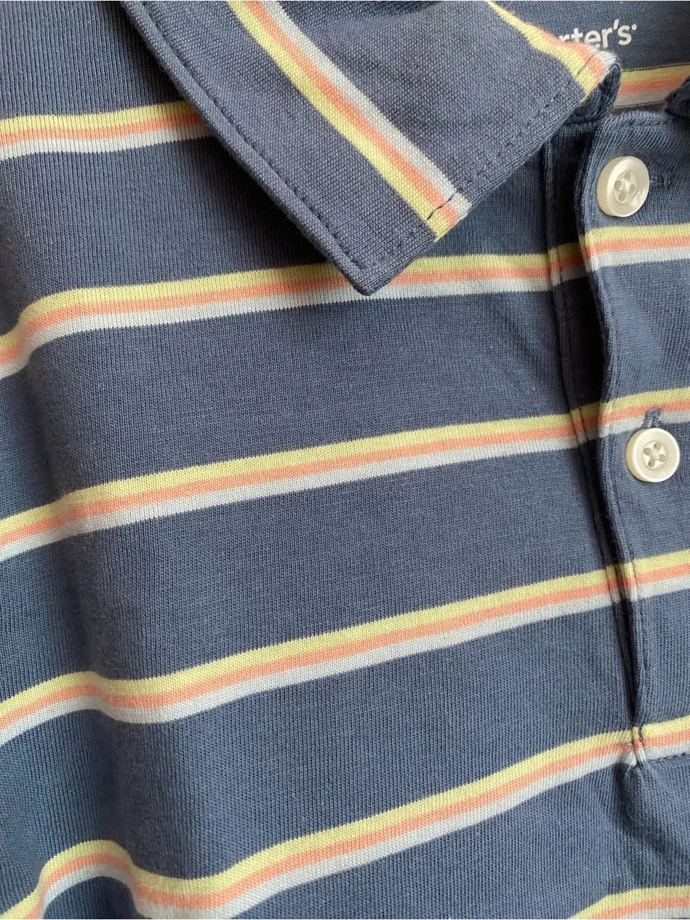 Carter's Blue Striped Polo Shirt for Kids NWT Size 8